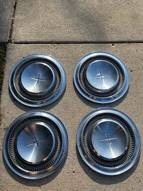Vintage 1964 - 1969 Lincoln Continental 15" OEM Wheel Cover Hubcaps (Set of 4)